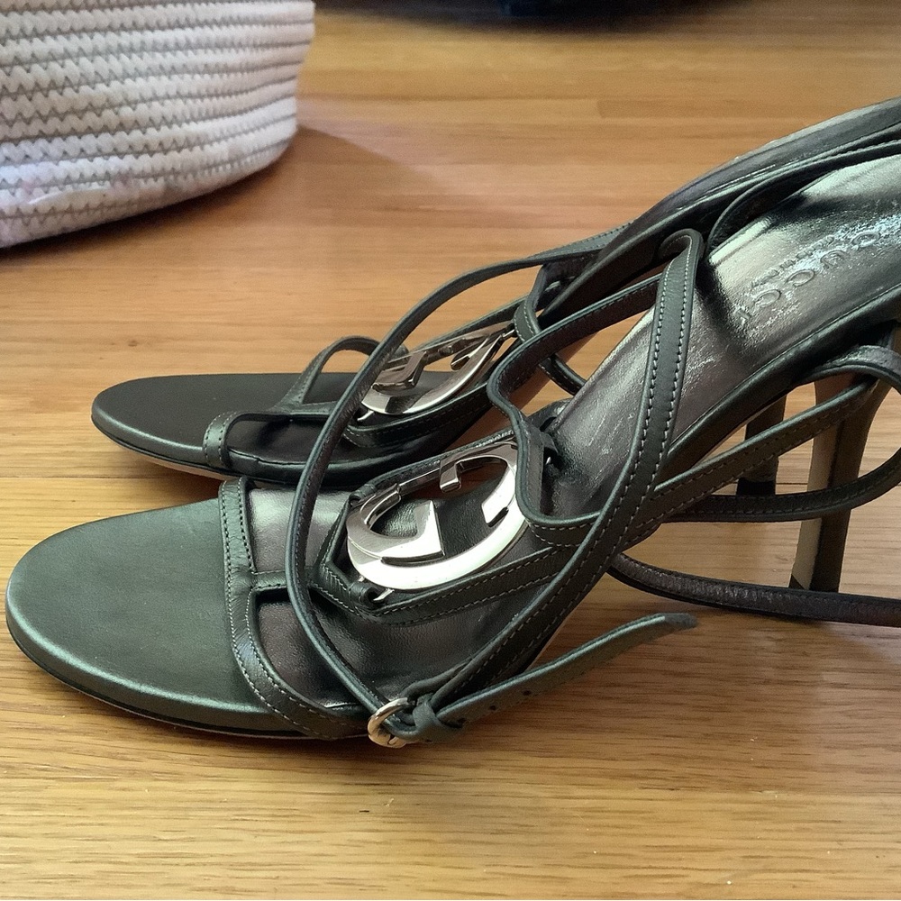 Gucci Strappy Leather Heels - Picture 4 of 12